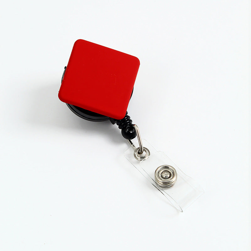 Wholesale Acrylic Geometric Square Easy Pull Buckle Retractable Buckle Keychains